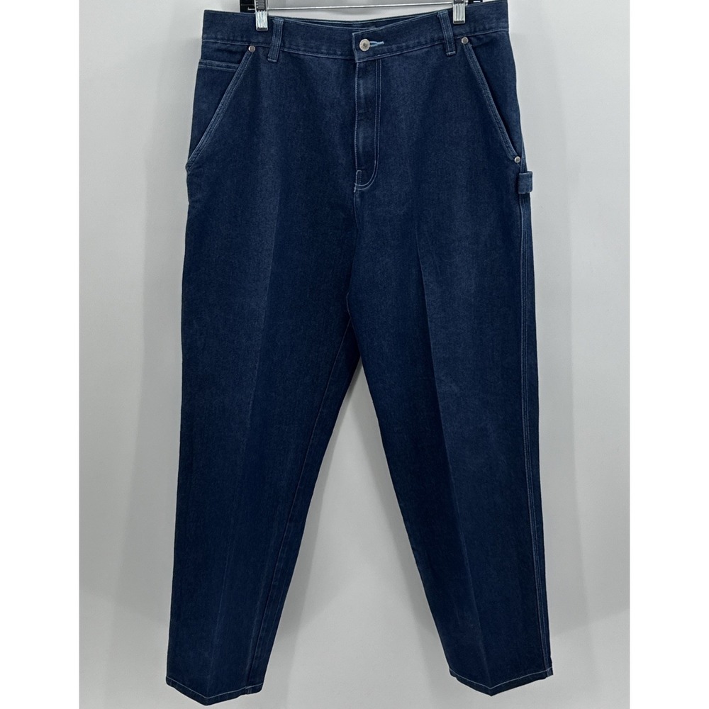 Vintage Webs‎ Pressed Carpenter Jeans Baggy Dark Wash 36x31 Scater Y2K Wide Leg